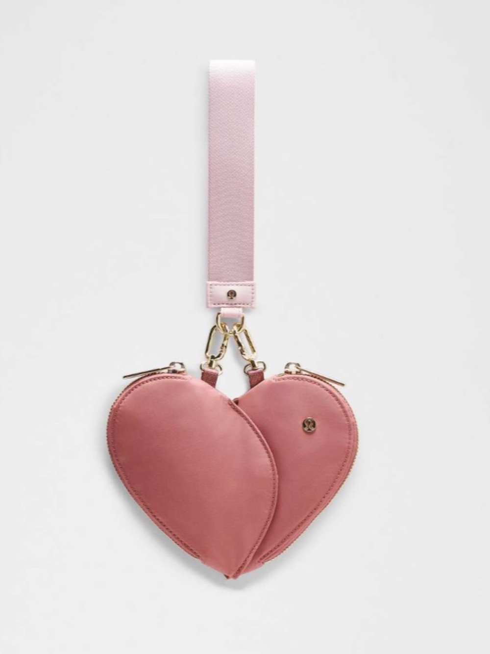 NWT Lululemon Dual Pouch Wristlet *Heart
Spiced Chai / Pink Haze / Gold
